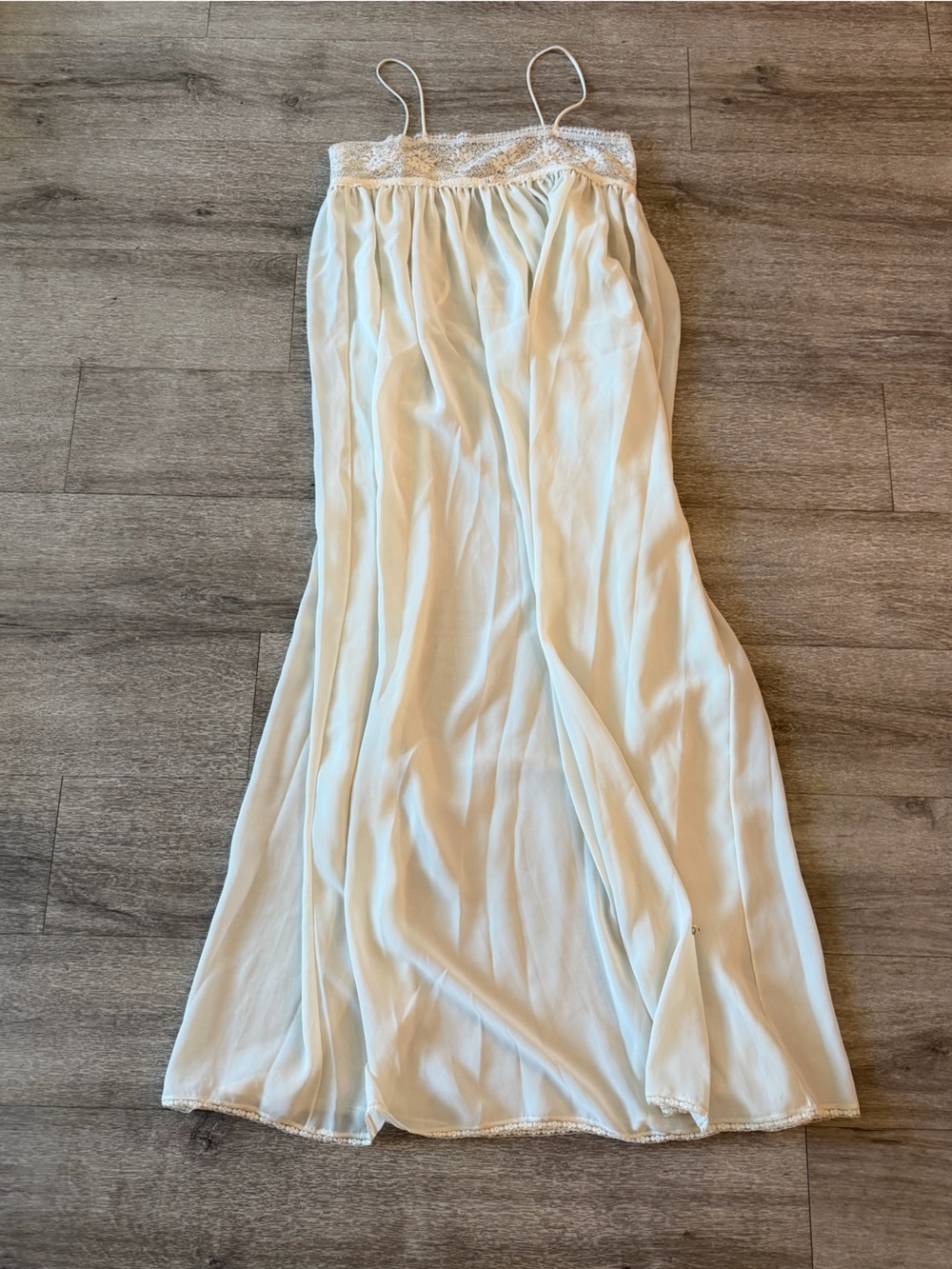 Light cream Lace-Trim Slip Dress - Women Intimates
